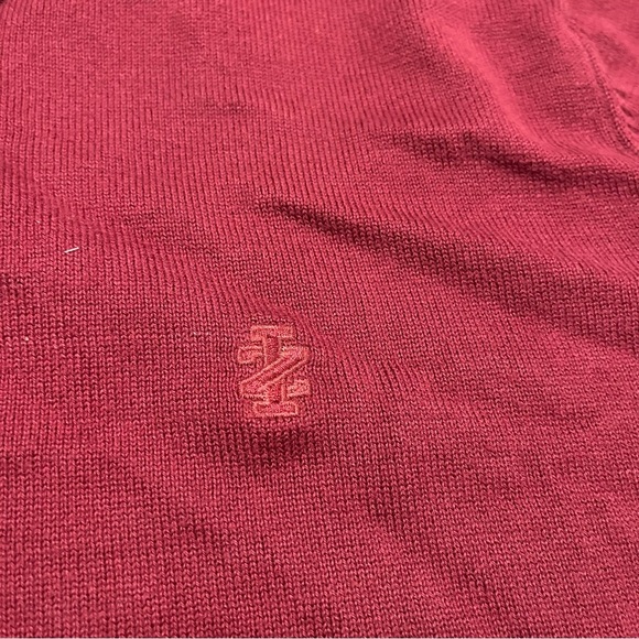 Izod Men's Burgundy Quarter Zip-Up Sweater Size XXL Classic Americana Golf - Picture 4 of 6